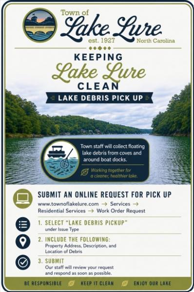 Lake Debris Pick Up Instructions