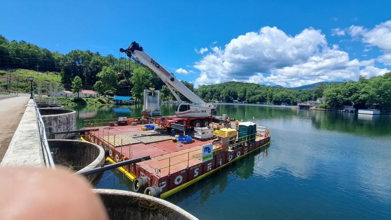 5/30/24 Lake Lure Dam - Reservoir Drain Project