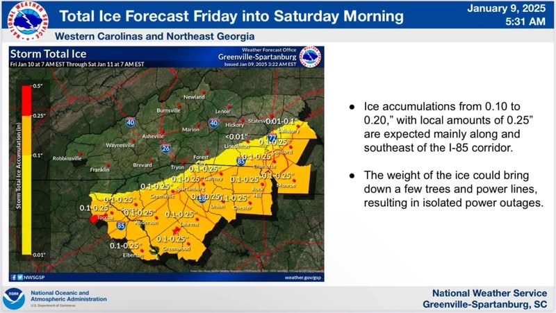 Winter Weather Update 1/10/25