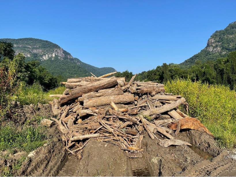 Lake Clean Up Following Storm Damage | Lake Lure North Carolina